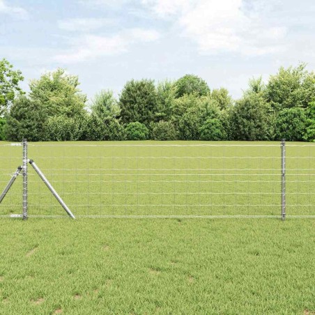 Clôture Euro avec 7 poteaux 0,4 x 10 m en acier galvanisé 
