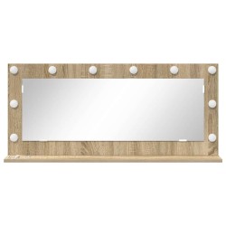 Miroir de Vanity avec lumières LED Chêne Sonoma 100x45x18 cm 