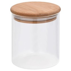 Pots de conservation en verre couvercle en bambou 10 pcs 600 ml 