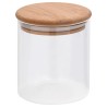 Pots de conservation en verre couvercle en bambou 10 pcs 600 ml 