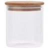 Pots de conservation en verre couvercle en bambou 10 pcs 600 ml 