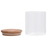 Pots de conservation en verre couvercle en bambou 10 pcs 600 ml 