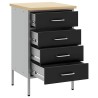 Cabinet de travail Noir 50x55x85 cm Acier 