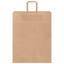 Sacs en papier 250 pcs avec poignées marron 32x12x42 cm 