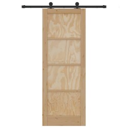 Porte Coulissante avec Quincaillerie 'ORKDAL'en Bois de Pin Massif 