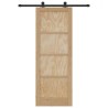Porte Coulissante avec Quincaillerie 'ORKDAL'en Bois de Pin Massif 