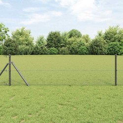 Clôture Hexagonale Grise 0.6x10 m Acier 