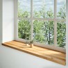 Appuis de fenêtre 2 pcs marron clair bois de chêne massif 