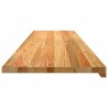 Appuis de fenêtre 2 pcs marron clair bois de chêne massif 