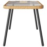 Table basse naturelle 90 x 45 x 42 cm en poly rotin 