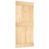Porte coulissante et kit de quincaillerie 95x210 cm pin massif 