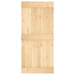Porte coulissante et kit de quincaillerie 95x210 cm pin massif 