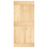 Porte coulissante et kit de quincaillerie 95x210 cm pin massif 