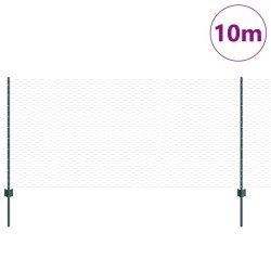 Poteaux de clôture 5 pcs U-Channel Vert 100 cm Acier 
