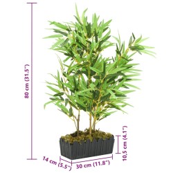Bambou artificiel 500 feuilles 80 cm vert 