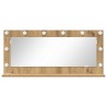 Miroir de maquillage avec lumières LED Chêne Artisan 100x45x18 cm 