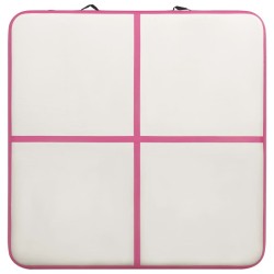 Tapis gonflable de gymnastique avec pompe 200x200x10cm PVC Rose 