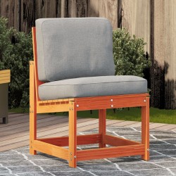 Chaise de jardin cire marron 50,5x55x77 cm bois de pin massif 