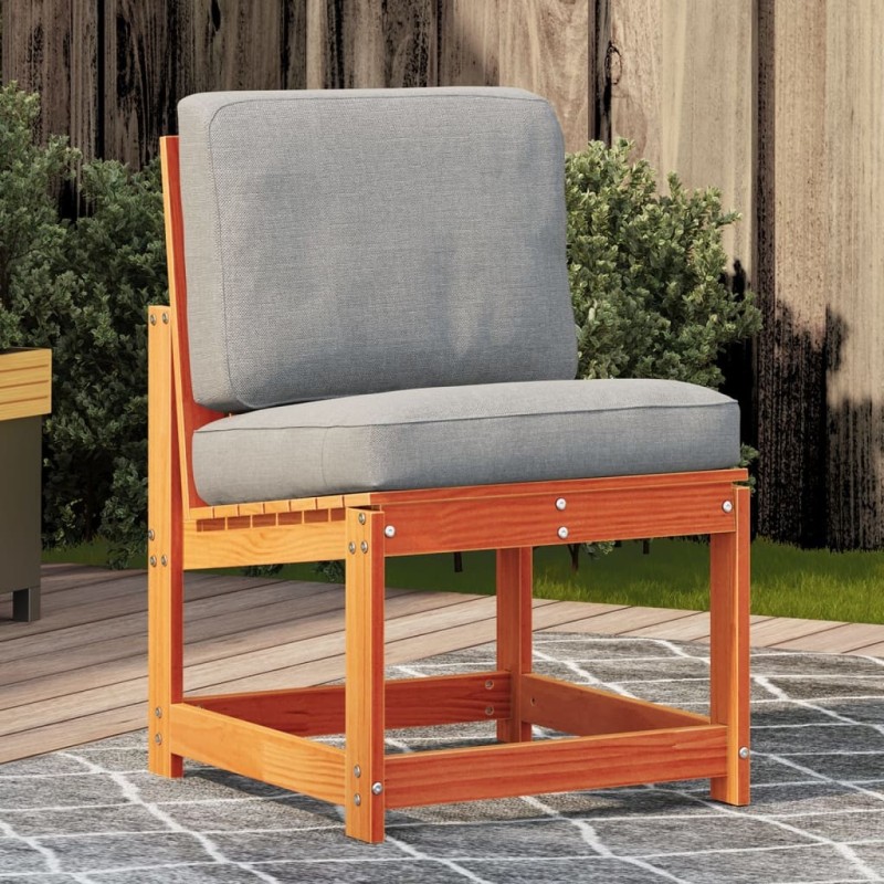 Chaise de jardin cire marron 50,5x55x77 cm bois de pin massif 