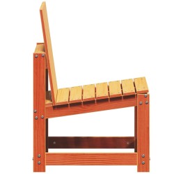 Chaise de jardin cire marron 50,5x55x77 cm bois de pin massif 