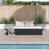 Lit de jardin Noir 195x60 cm Résine tressée 