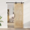 Porte coulissante avec ensemble de quincaillerie 'ORKDAL'en bois massif de pin 