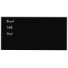 Tableau noir magnétique mural Noir 100x50 cm Verre trempé 