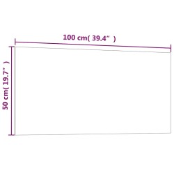 Tableau noir magnétique mural Noir 100x50 cm Verre trempé 