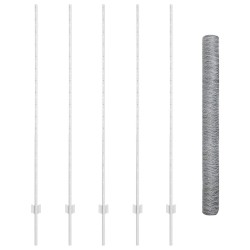 Poteaux de clôture 10 pcs U-Channel 150 cm Acier galvanisé 