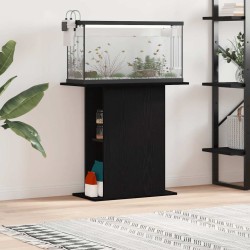 Support d'aquarium en chêne noir 75 x 36 x 72,5 cm Bois d'ingénierie 