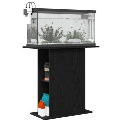 Support d'aquarium en chêne noir 75 x 36 x 72,5 cm Bois d'ingénierie 