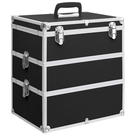 Mallette à maquillage 37x24x40 cm Noir Aluminium 