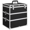 Mallette à maquillage 37x24x40 cm Noir Aluminium 