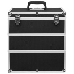 Mallette à maquillage 37x24x40 cm Noir Aluminium 
