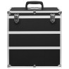 Mallette à maquillage 37x24x40 cm Noir Aluminium 