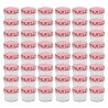 48 pcs Pots à confiture Couvercles blanc et rouge Verre 110 ml 