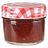 48 pcs Pots à confiture Couvercles blanc et rouge Verre 110 ml 