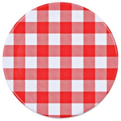48 pcs Pots à confiture Couvercles blanc et rouge Verre 110 ml 