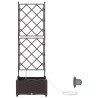Jardinières de jardin 1 pc Marron 40 x 40 x 126 cm Plastique 