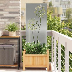Panneau décoratif de jardin Argenté 50 x 140 cm Acier galvanisé 