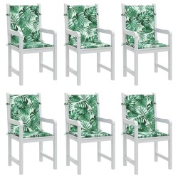 Coussins de chaise Autre 6 pcs Motif de feuille 100 x 50 x 3 cm 