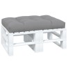 Coussin de palette 120x80x12 cm gris tissu 