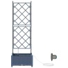 Cache-pot de jardin Treillis Gris 40 x 40 x 126cm Plastique 