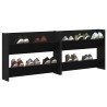 Cabinets à chaussures muraux 2 pcs Chêne noir 60 x 18 x 60 cm 