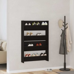 Cabinets à chaussures muraux 2 pcs Chêne noir 60 x 18 x 60 cm 