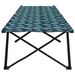 Chaise longue pliable avec sac de transport, motif feuilles en tissu Oxford 600D 