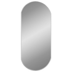 Miroir mural Argenté 90x40 cm Ovale 