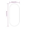Miroir mural Argenté 90x40 cm Ovale 