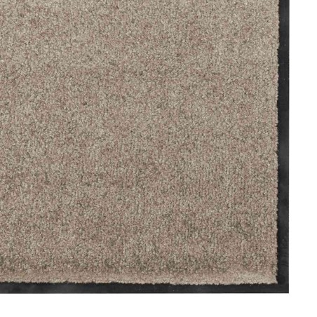 Tapis d'entrée rectangulaire beige 90x150 cm 