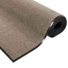Tapis d'entrée rectangulaire beige 90x150 cm 
